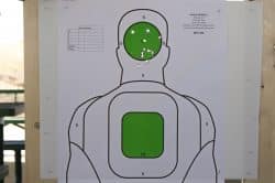 Photo of a gun range target