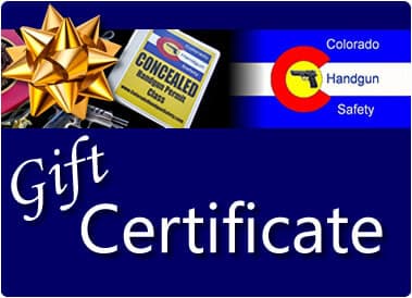 photo of Colorado Handgun Safety gift certificate
