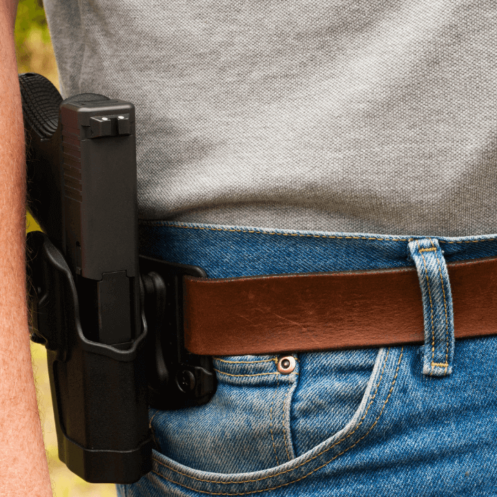 a picture of an open carry gun in a holster