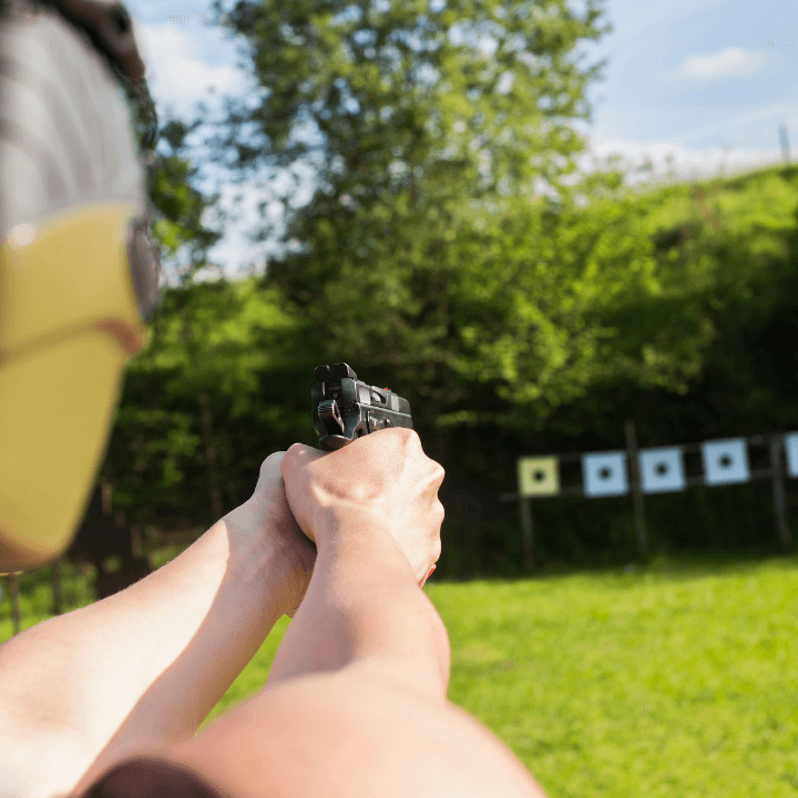 A picture of someone CCW training at the range.